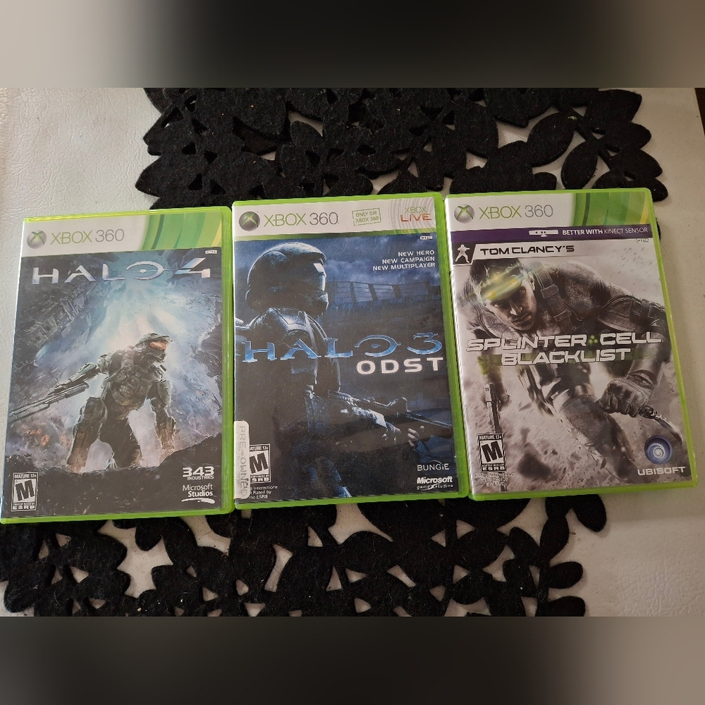 360 Halo 4, Halo 3 ODST, and Splinter Cell Blacklist Game Bundle